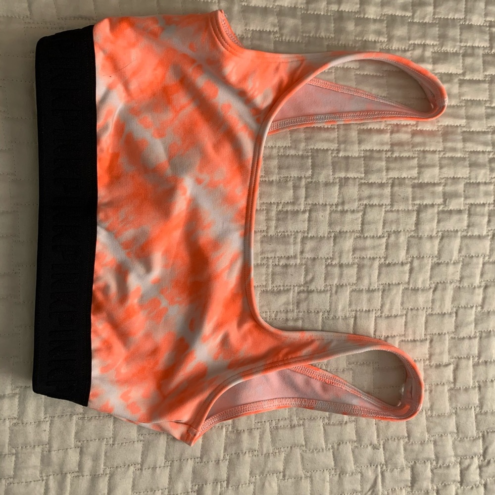 Pink sports bra